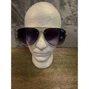Quay High Key Mini aviator style with purple fade lenses and a gold-tone frame